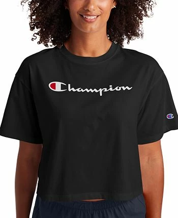 Champion Women's Logo Cropped T-Shirt 5 Champion Women's Logo Cropped T-Shirt - Image 5