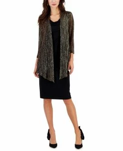Connected Women's Jersey-Knit Dress & 3/4-Sleeve Jacket