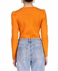 Alternative view of Sanctuary Puff Sleeve Center Seam Long Sleeve Top