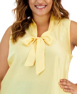 Kasper Plus Size Bow Top -Anne Klein Sales Store 22803926 fpx
