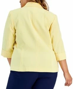 Alternative view of Kasper Plus Size 3/4-Sleeve Single-Button Blazer