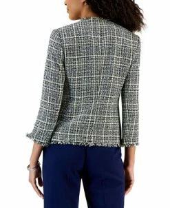 Alternative view of Kasper Women's Tweed 3/4-Sleeve Open-Front Blazer