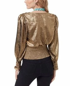 Alternative view of Sam Edelman Women's Edith Metallic Pleated-Waist Top