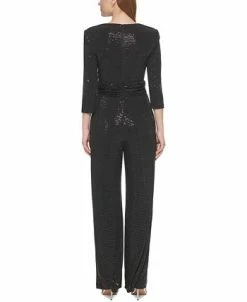 Alternative view of Vince Camuto Women's V-Neck Straight-Leg Jumpsuit