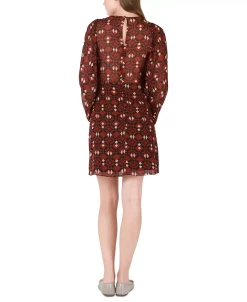 Alternative view of Black Tape Women's Printed Chiffon Balloon-Sleeve Dress