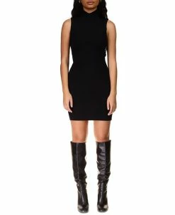 Sanctuary Leeveless Ribbed Mock Neck Mini Dress