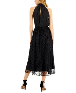Alternative view of Anne Klein Women's Twist-Neck Halter Top & Pull-On Dot Skirt