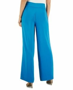 Alternative view of Anne Klein Montreal Satin High-Rise Side-Zip Wide-Leg Pants