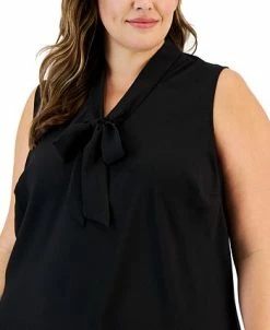 Kasper Plus Size Bow Top -Anne Klein Sales Store 22851008 fpx