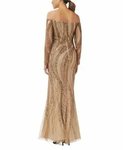 Alternative view of Adrianna Papell Women's Beaded Off-The-Shoulder Gown