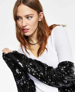 Alternative view of INC International Concepts Women's Ribbed Top, Created For Macy's