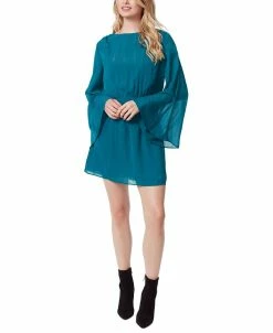 Jessica Simpson Women's Amella Slit-Sleeve Boat-Neck Dress
