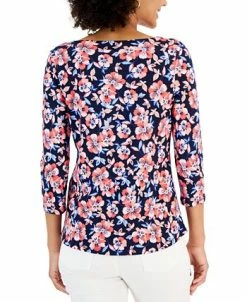 Charter Club Women's Cotton Floral-Print Boat-Neck, Created For Macy's 5 Charter Club Women's Cotton Floral-Print Boat-Neck, Created For Macy's -Anne Klein Sales Store 22897161 fpx