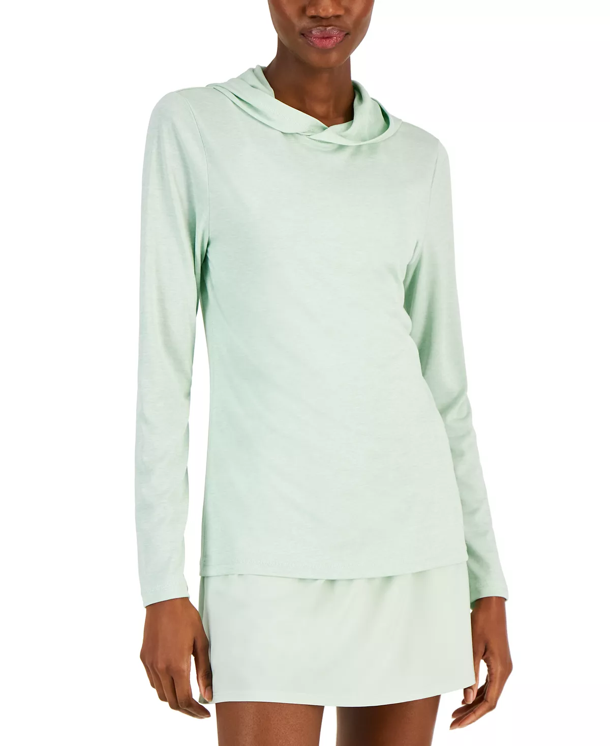ID Ideology Women's Essentials Hooded T-Shirt, Created For Macy's 4 ID Ideology Women's Essentials Hooded T-Shirt, Created For Macy's - Image 4