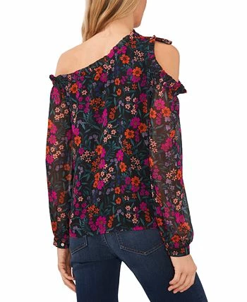 CeCe Women's Floral-Print Asymmetric Bow Top 2 CeCe Women's Floral-Print Asymmetric Bow Top - Image 2