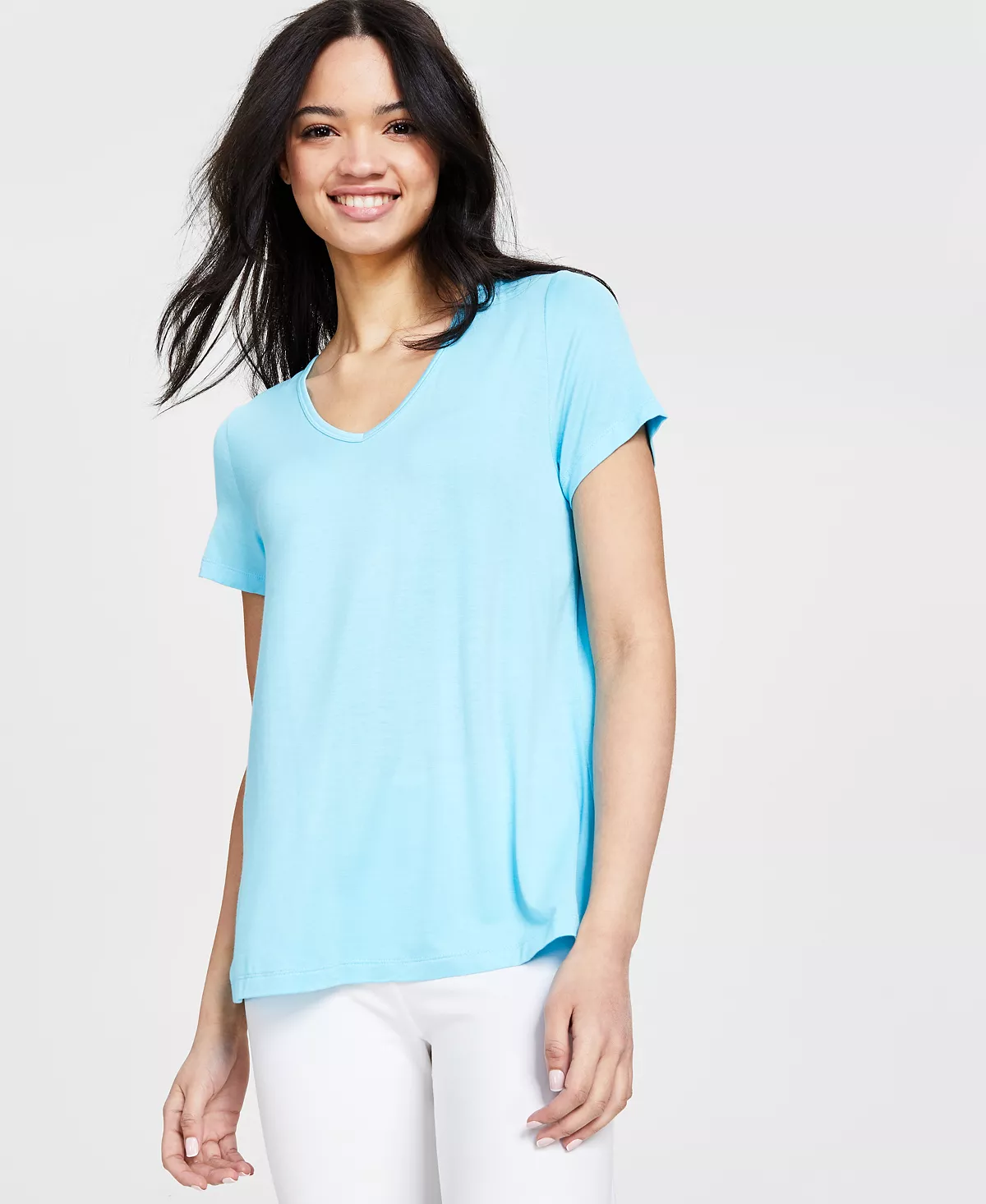ID Ideology Women's V-Neck T-Shirt, Created For Macy's 8 ID Ideology Women's V-Neck T-Shirt, Created For Macy's - Image 8