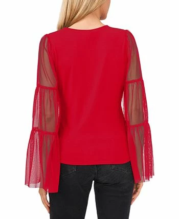 Vince Camuto Women's Mesh Bell-Sleeve Top 2 Vince Camuto Women's Mesh Bell-Sleeve Top - Image 2