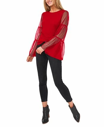 Vince Camuto Women's Mesh Bell-Sleeve Top 3 Vince Camuto Women's Mesh Bell-Sleeve Top - Image 3