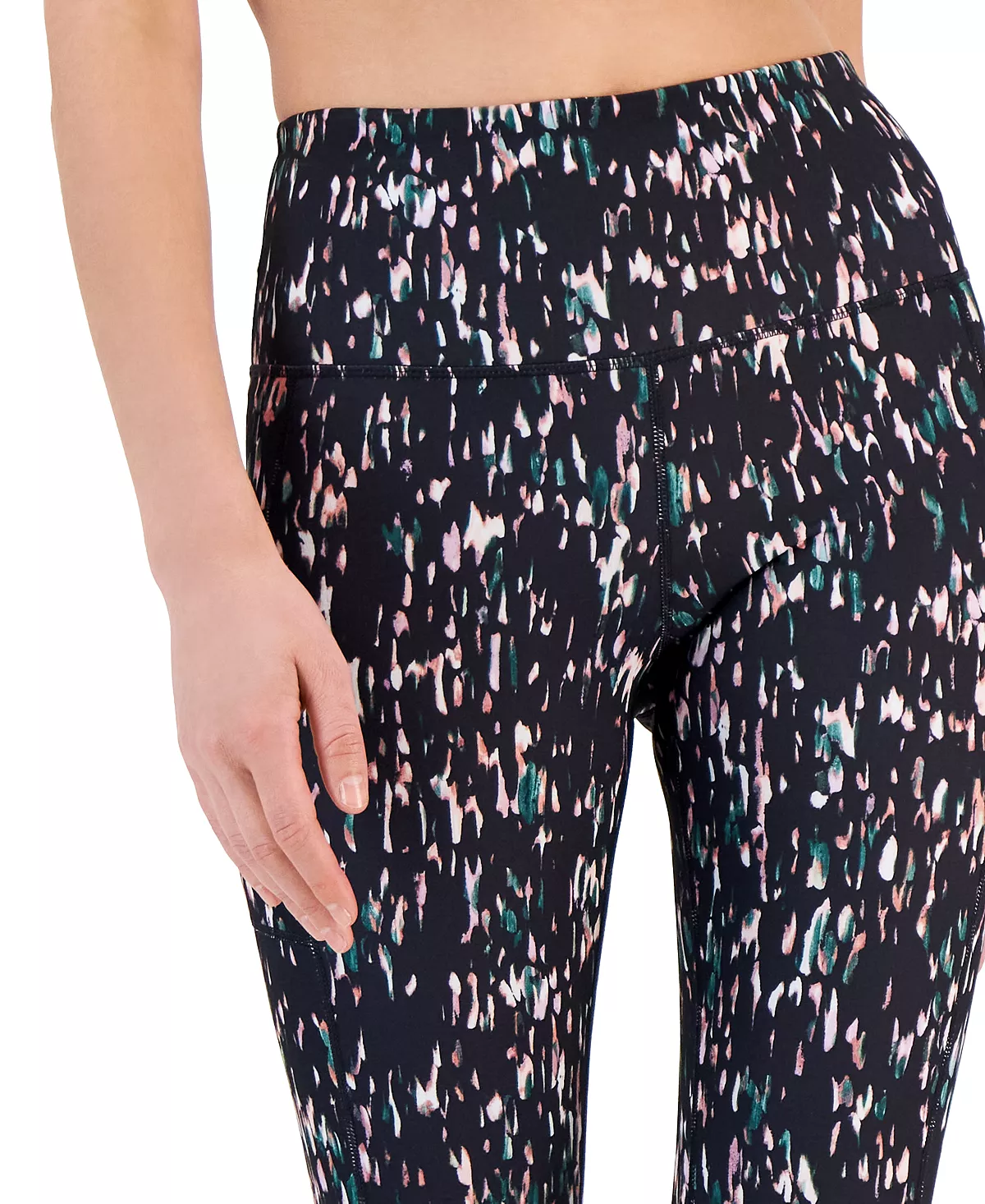 ID Ideology Petite Soft Sprint Side-Pocket 7/8 Leggings, Created For Macy's 5 ID Ideology Petite Soft Sprint Side-Pocket 7/8 Leggings, Created For Macy's - Image 5