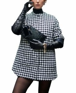 Anne Klein Women's Houndstooth Quilted Snap-Front Jacket -Anne Klein Sales Store 22977895 fpx