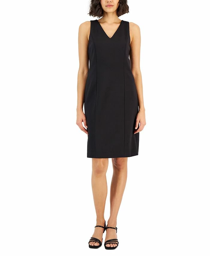 Anne Klein Women's Compression V-Neck Sheath Dress 1 Anne Klein Women's Compression V-Neck Sheath Dress