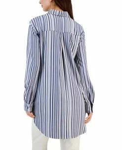 Alternative view of Style & Co Women's Twill Button-Up Tunic Shirt, Created For Macy's