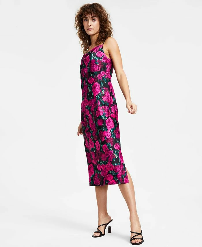 Bar III Women's Printed Sleeveless Midi Slip Dress, Created For Macy's 1 Bar III Women's Printed Sleeveless Midi Slip Dress, Created For Macy's