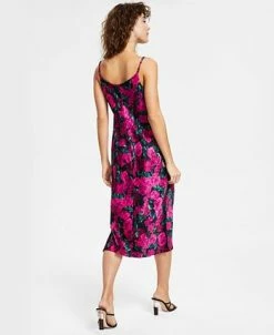 Alternative view of Bar III Women's Printed Sleeveless Midi Slip Dress, Created For Macy's