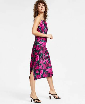 Bar III Women's Printed Sleeveless Midi Slip Dress, Created For Macy's 3 Bar III Women's Printed Sleeveless Midi Slip Dress, Created For Macy's - Image 3