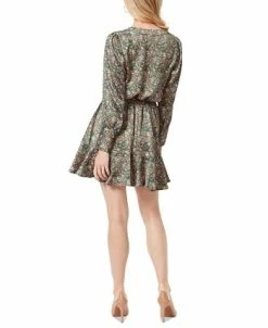 Alternative view of Jessica Simpson Women's Davina Floral-Print Tie-Neck Mini Dress