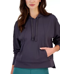 Alternative view of ID Ideology Women's Drop-Shoulder Pouch-Pocket Hoodie, Created For Macy's
