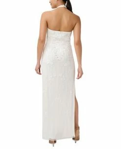 Alternative view of Adrianna Papell Women's Halter-Neck Sleeveless Embellished Gown