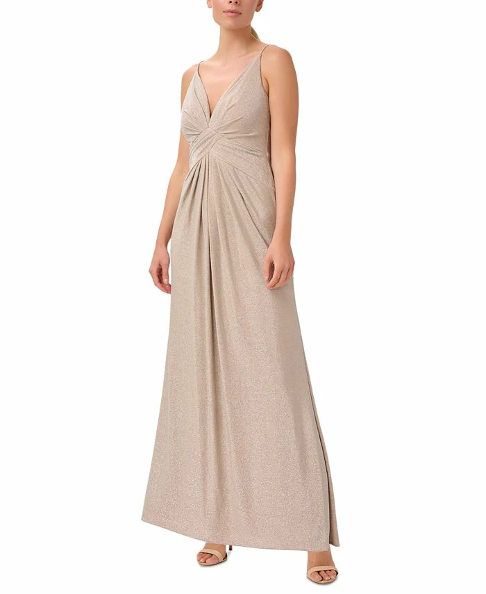 Adrianna Papell Women's Sleeveless V-Neck Twist-Front Gown 1 Adrianna Papell Women's Sleeveless V-Neck Twist-Front Gown