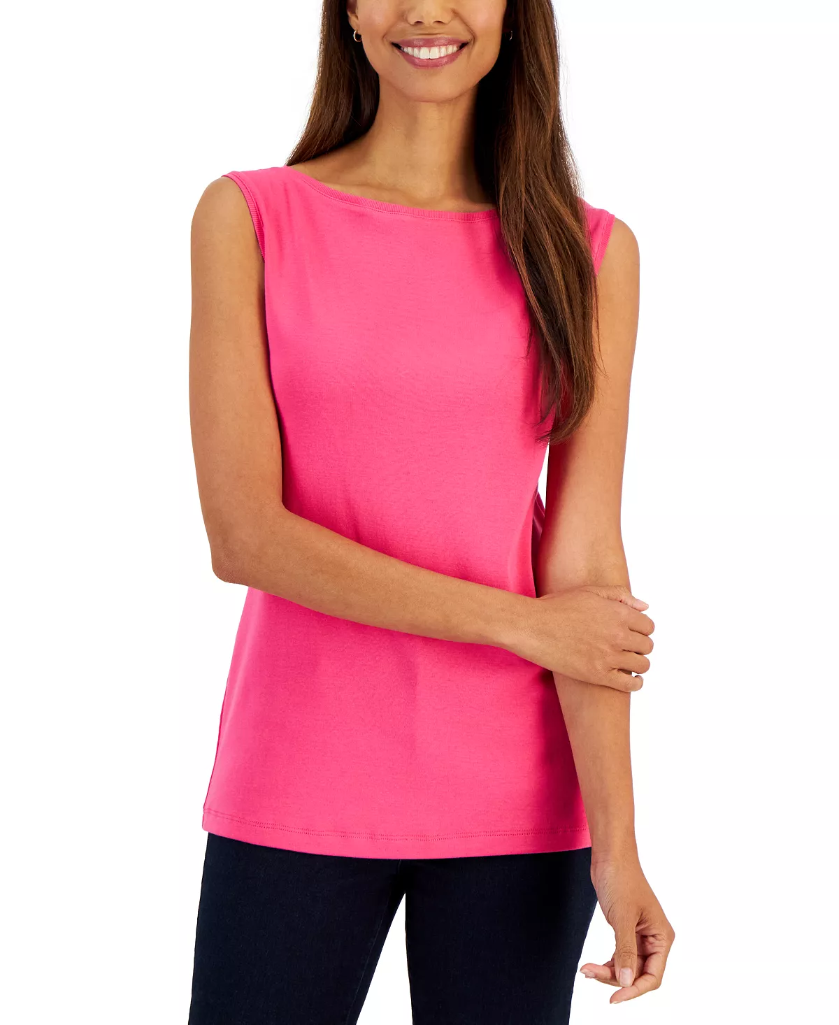Karen Scott Cotton Boat-Neck Tank Top, Created For Macy's 11 Karen Scott Cotton Boat-Neck Tank Top, Created For Macy's - Image 11