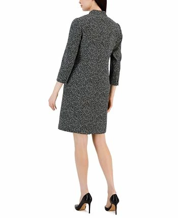 Anne Klein Women's Audrey Hepburn Jacquard Topper Jacket 2 Anne Klein Women's Audrey Hepburn Jacquard Topper Jacket - Image 2