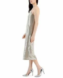 Alternative view of Anne Klein Women's Sleeveless Stretch Sequin Midi Slip Dress