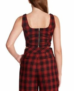 Alternative view of Steve Madden Plaid Orchard Corset Crop Top