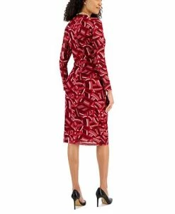Alternative view of Kasper Women's Side-Pleated Printed Midi Dress