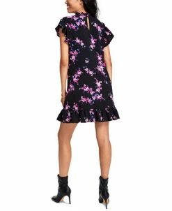 Alternative view of CeCe Floral-Print Ruffled Shift Dress
