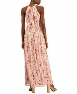 Alternative view of INC International Concepts Women's Floral-Print Halter-Neck Maxi Dress, Created For Macy's