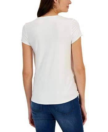 INC International Concepts Women's Draped Surplice Top, Created For Macy's 2 INC International Concepts Women's Draped Surplice Top, Created For Macy's - Image 2