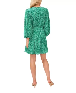 Alternative view of CeCe Sakura Delight Puff-Sleeve Dress