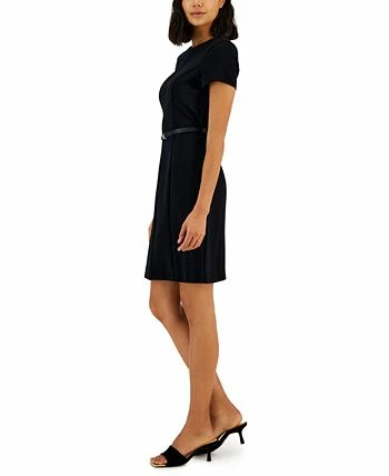 Alfani Women's Short-Sleeve Belted Dress, Created For Macy's 3 Alfani Women's Short-Sleeve Belted Dress, Created For Macy's - Image 3
