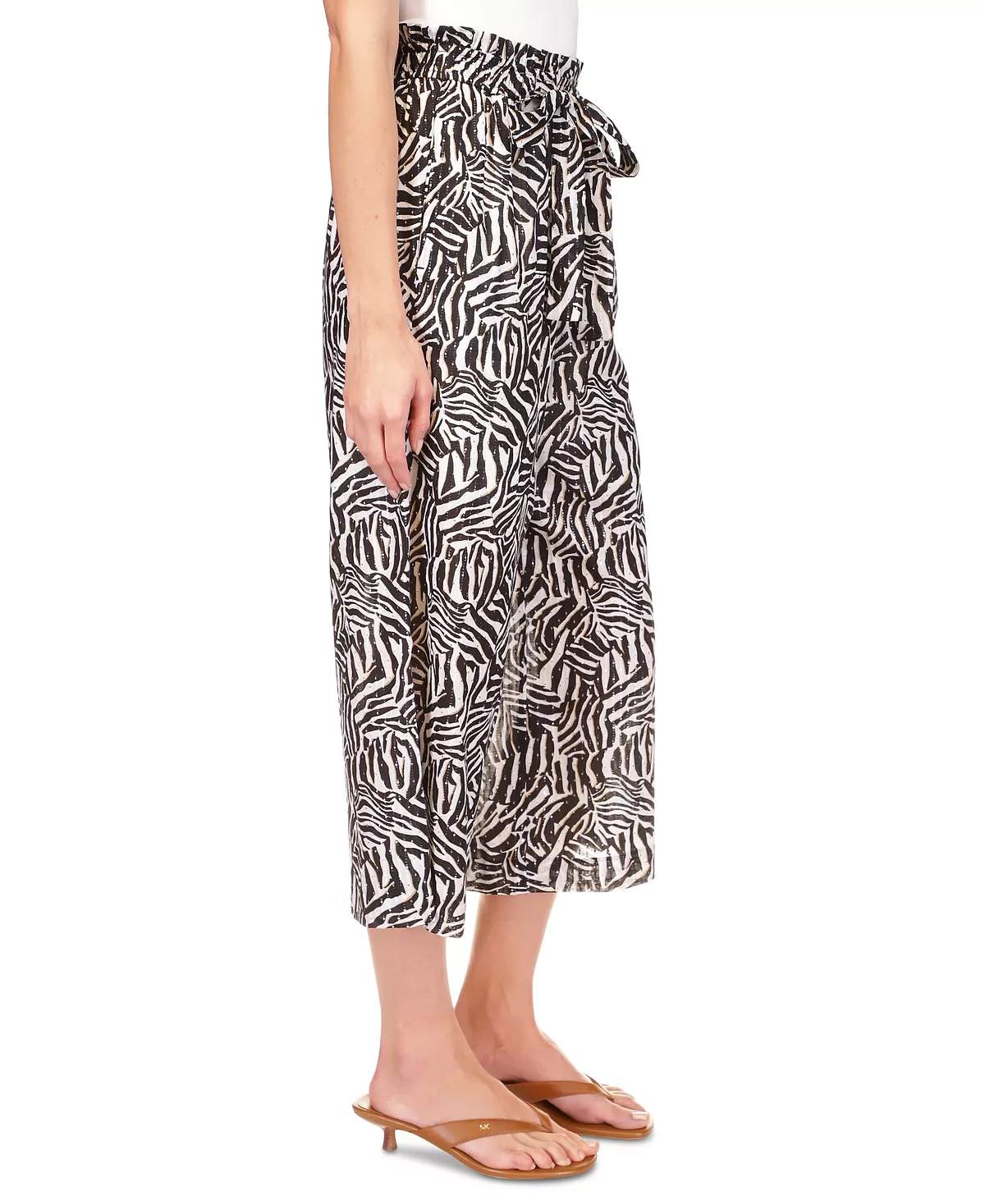Michael Kors Women's Metallic Zebra-Print Pants 4 Michael Kors Women's Metallic Zebra-Print Pants - Image 4