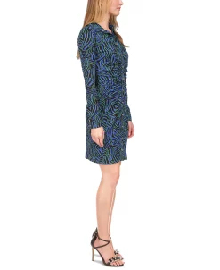 Michael Kors Women's Zebra-Print Ruched Mini Dress 8 Michael Kors Women's Zebra-Print Ruched Mini Dress -Anne Klein Sales Store 23262075 fpx
