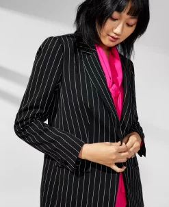 Anne Klein Women's Pinstripe Notched-Collar Jacket 6 Anne Klein Women's Pinstripe Notched-Collar Jacket -Anne Klein Sales Store 23275158 fpx