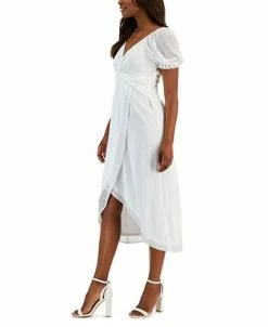 Kasper Women's Twist-Front Puff-Sleeve A-Line Dress -Anne Klein Sales Store 23275419 fpx