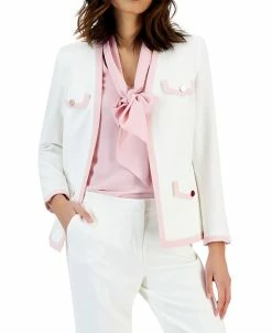 Kasper Women's Stretch Crepe Framed Open-Front Jacket