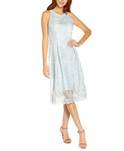 Adrianna Papell Embellished Pleated Midi Dress