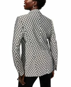 Alternative view of Anne Klein Women's Chevron Knit Faux-Double-Breasted Jacket
